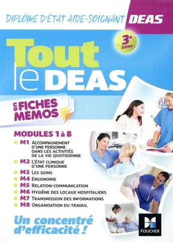 Couverture du livre « Tout le DEAS en fiches mémos - IFAS - diplôme d'Etat aide-soignant ; révision (3e édition) » de Kamel Abbadi aux éditions Foucher