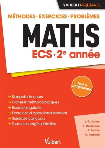 Couverture du livre « Maths ECS ; 2e année » de  aux éditions Vuibert