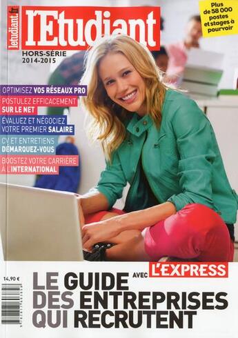 Couverture du livre « Le guide des entreprises qui recrutent 2014 » de  aux éditions L'etudiant