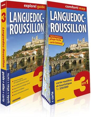 Couverture du livre « Languedoc-roussillon (explore! guide 3en1) » de  aux éditions Expressmap