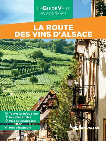 Couverture du livre « Guide vert week&go la route des vins d'alsace » de Collectif Michelin aux éditions Michelin