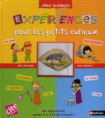 Couverture du livre « Expériences pour les petits curieux » de Pellegrini/Guillerey aux éditions Nathan