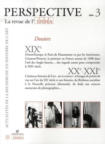 Couverture du livre « Perspective n.3/2006 » de Auteurs Divers aux éditions Inha