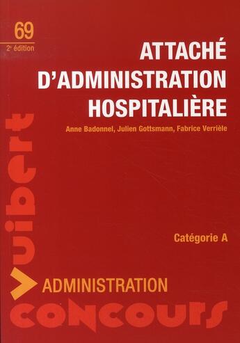 Couverture du livre « Concours d'attaché d'administration hospitalière » de  aux éditions Vuibert