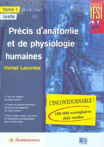 Couverture du livre « Precis d anatomie et de physiologie - 28 edition 2 volumes (28e édition) » de  aux éditions Lamarre