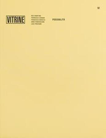 Couverture du livre « Vitrine, possibilità » de  aux éditions Nero