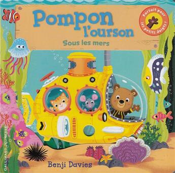 Couverture du livre « Pompon l'ourson : sous les mers » de Benji Davies aux éditions Gallimard-jeunesse