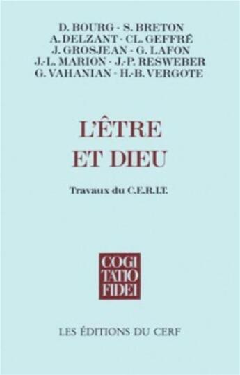 Couverture du livre « L'etre et dieu » de Cerit aux éditions Cerf