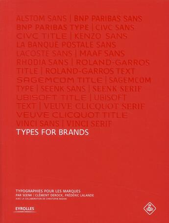 Couverture du livre « Types for brands ; typographies pour les marques » de Seenk et Badani aux éditions Eyrolles