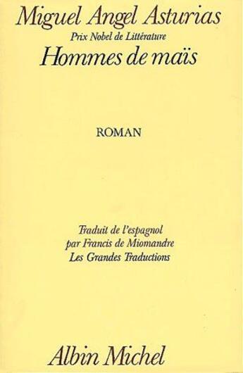 Couverture du livre « Hommes de maïs » de Asturias-M.A aux éditions Albin Michel