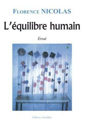 Couverture du livre « L'equilibre humain » de Nicolas aux éditions Amalthee