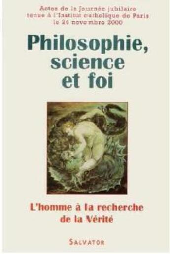 Couverture du livre « Philosophie science et foi » de  aux éditions Salvator