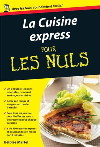 Couverture du livre « Cuisine express pour les nuls » de Heloise Martel aux éditions First