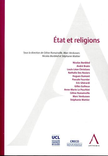 Couverture du livre « Etat et religions » de  aux éditions Anthemis