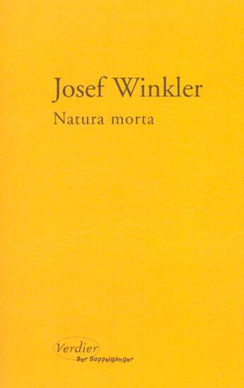 Couverture du livre « Natura morta » de Josef Winkler aux éditions Verdier