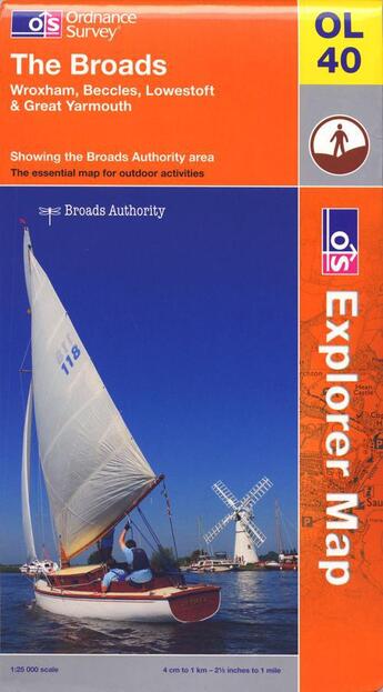 Couverture du livre « **the broads » de  aux éditions Ordnance Survey