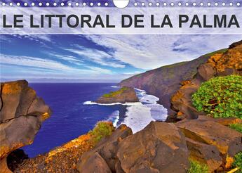 Couverture du livre « Le littoral de la palma calendrier mural 2020 din a4 horizontal - coulees de lave falaises abrup » de Jean-Luc Bohin aux éditions Calvendo