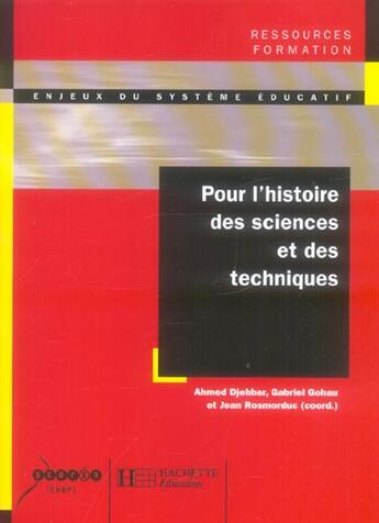 Couverture du livre « Pour l'histoire des sciences et techniques » de  aux éditions Hachette Education