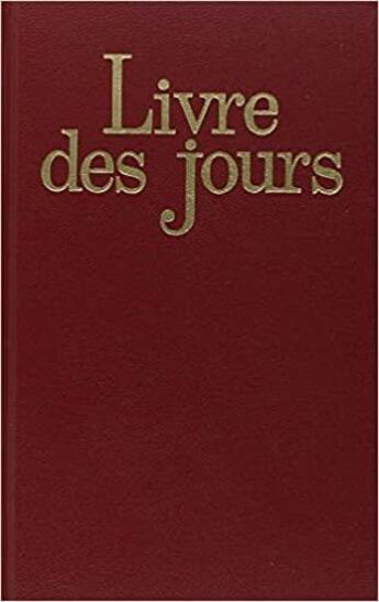 Couverture du livre « Livre des jours » de  aux éditions Desclee De Brouwer Liturgie