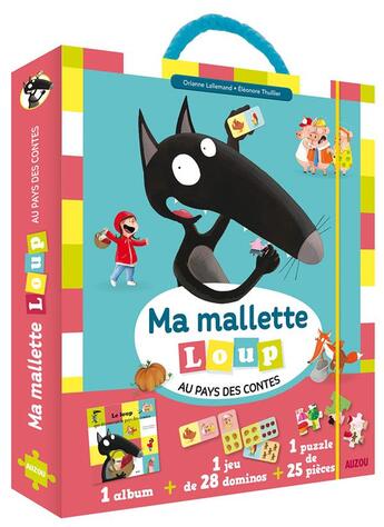 Couverture du livre « Ma malette Loup ; au pays des contes » de Oriane Lallemand et Eleonore Thuillier aux éditions Philippe Auzou