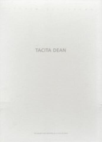 Couverture du livre « Tacita Dean » de Tacita Dean aux éditions Paris-musees