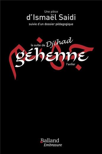 Couverture du livre « Gehenne » de Ismael Saidi aux éditions Balland