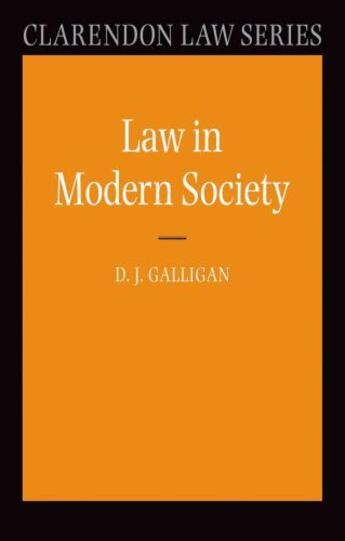 Couverture du livre « Law in Modern Society » de Galligan Denis aux éditions Oup Oxford