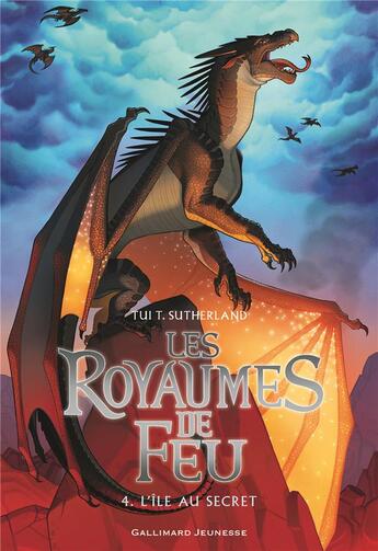 Couverture du livre « Les royaumes de feu Tome 4 : l'île au secret » de Tui T. Sutherland aux éditions Gallimard-jeunesse