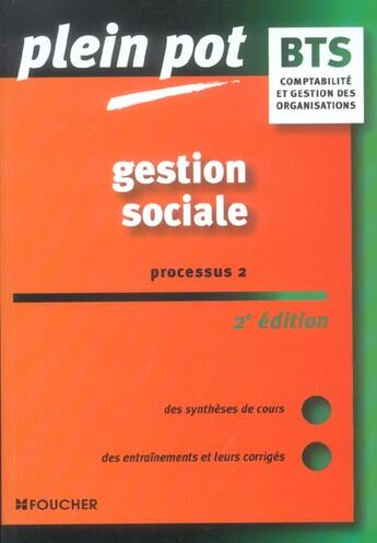 Couverture du livre « GESTION SOCIALE, PROCESSUS 2 » de E Astien aux éditions Foucher