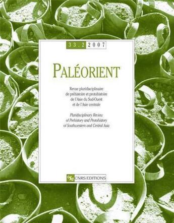 Couverture du livre « Paleorient t.33-2 » de  aux éditions Cnrs