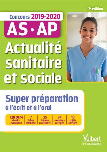 Couverture du livre « AS-AP ; actualité sanitaire et sociale ; super préparation à l'écrit et à l'oral (concours 2019/2020) » de Emilie Dherin et Regine Ollier aux éditions Vuibert