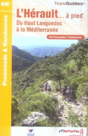 Couverture du livre « L'hérault à pied ; du haut-languedoc à la méditerranée » de  aux éditions Ffrp