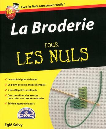 Couverture du livre « La broderie pour les nuls » de Salvy Egle aux éditions First