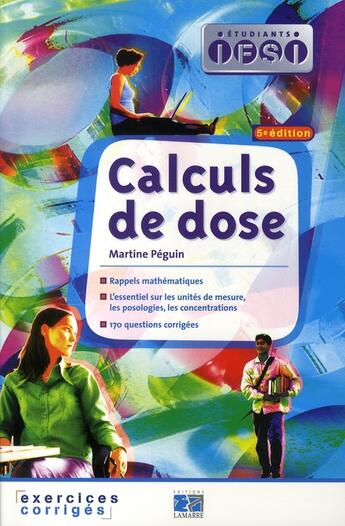 Couverture du livre « Calculs de dose (5e édition) » de Peguin aux éditions Lamarre