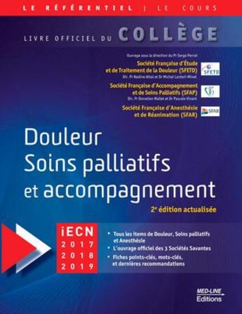 Couverture du livre « Douleur, soins palliatifs et accompagnement (2e édition) » de  aux éditions Med-line