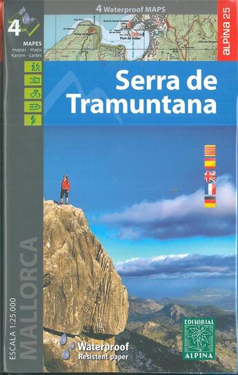 Couverture du livre « Serra de tramuntana (4 cartes) » de  aux éditions Alpina