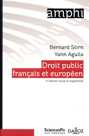 Couverture du livre « Droit public français et européen (2e édition) » de Bernard Stirn et Yann Aguila aux éditions Dalloz