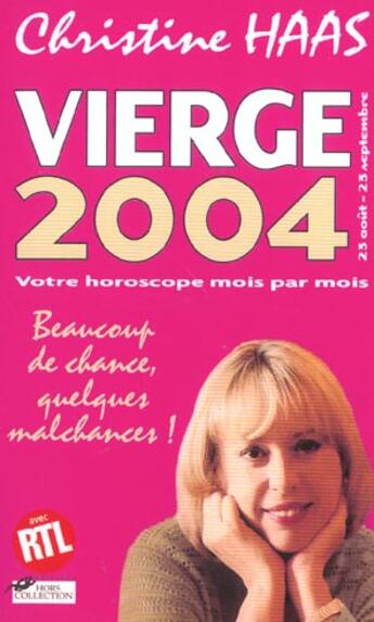 Couverture du livre « Vierge 2004 » de Christine Haas aux éditions Hors Collection