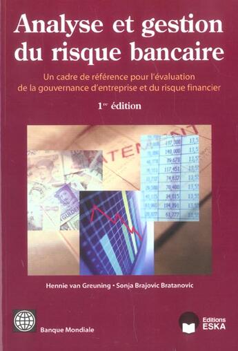 Couverture du livre « Analyse et gestion du risque bancaire » de Brajovic Bratanovic aux éditions Eska