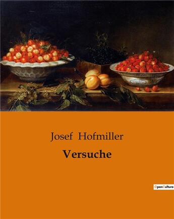 Couverture du livre « Versuche » de Josef Hofmiller aux éditions Culturea