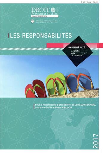 Couverture du livre « Les responsabilités » de  aux éditions Universite De Poitiers