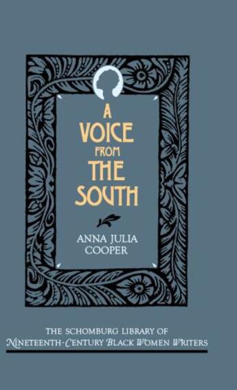 Couverture du livre « A Voice From the South » de Cooper Anna Julia aux éditions Editions Racine