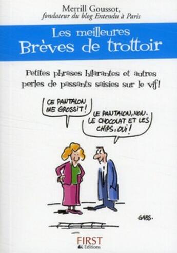 Couverture du livre « Les meilleures brèves de trottoir » de Merrill Goussot aux éditions First