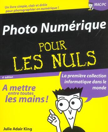 Couverture du livre « La photo numerique (4e édition) » de Julie Adair King aux éditions First Interactive