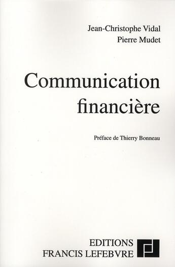 Couverture du livre « Communciation financiere » de Redaction Efl aux éditions Lefebvre