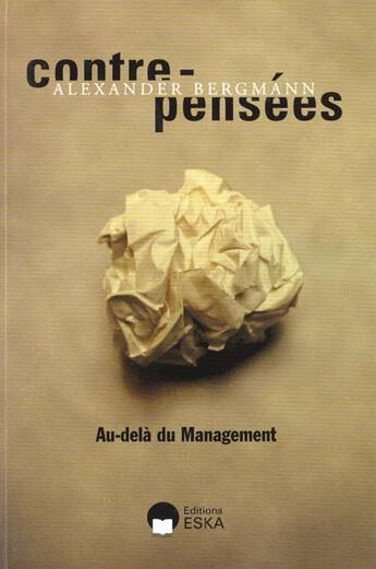 Couverture du livre « Contre pensees » de Alexander Bergmann aux éditions Eska