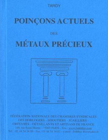 Couverture du livre « Poincons Actuels » de Tardy aux éditions Tardy-lengelle