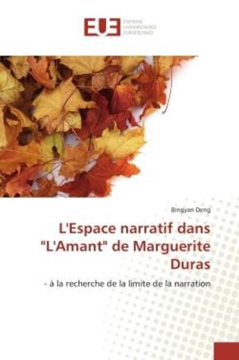 Couverture du livre « L'espace narratif dans 