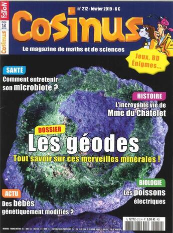 Couverture du livre « Cosinus n 212 microbiotes, ces bacteries qui nous aident - fevrier 2019 » de  aux éditions Cosinus