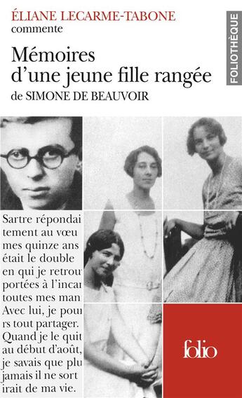 Couverture du livre « Mémoires d'une jeune fille rangée de Simone de Beauvoir » de Eliane Lecarme-Tabone aux éditions Folio